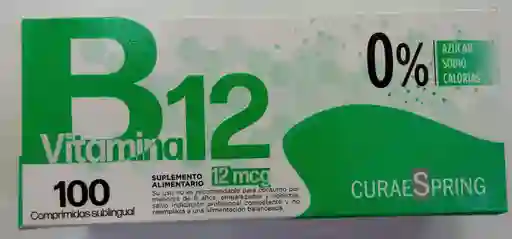 Vitamina B12 12 Mcg 100 Comprimidos Sublingual