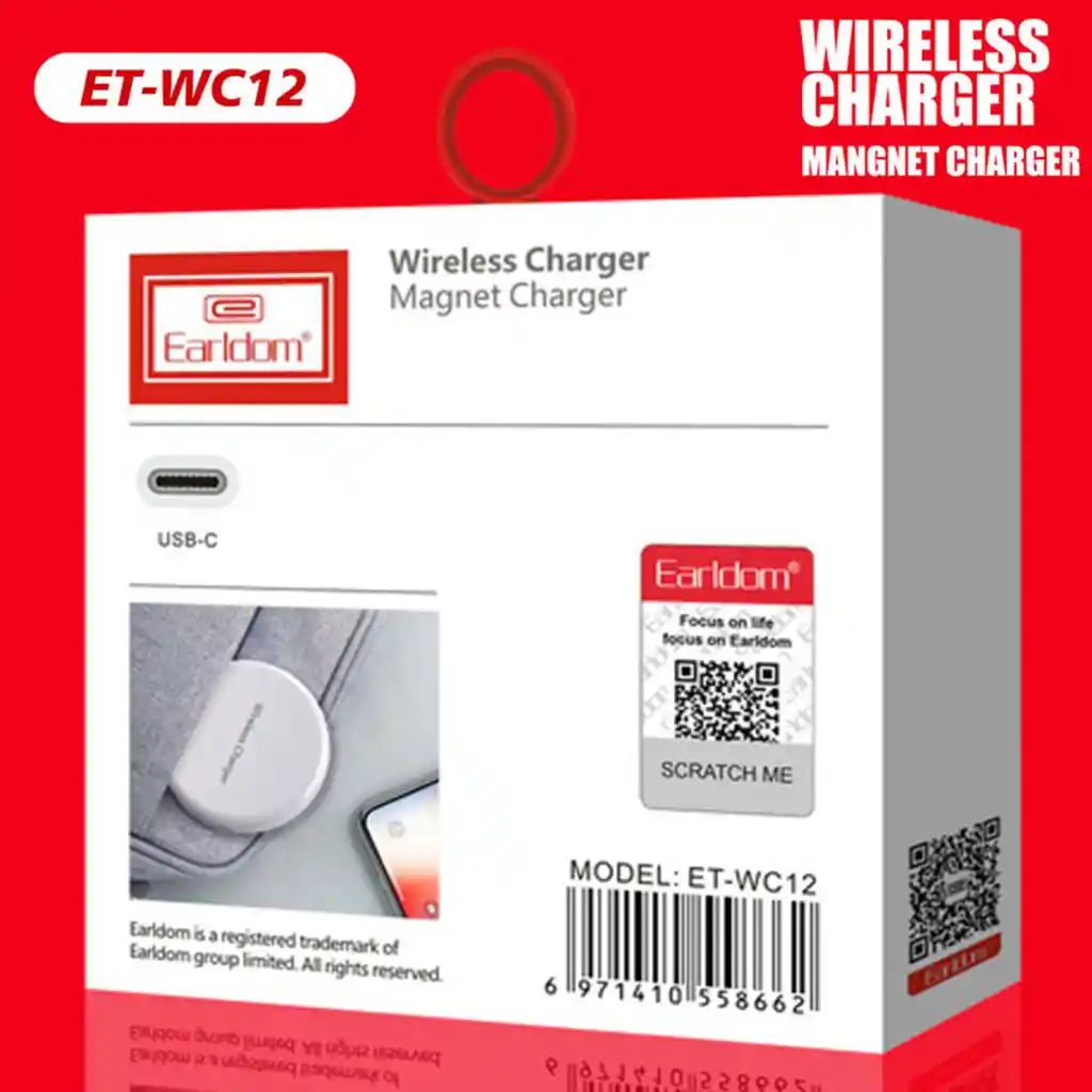 Cargador Earldom Wc12 Magsafe