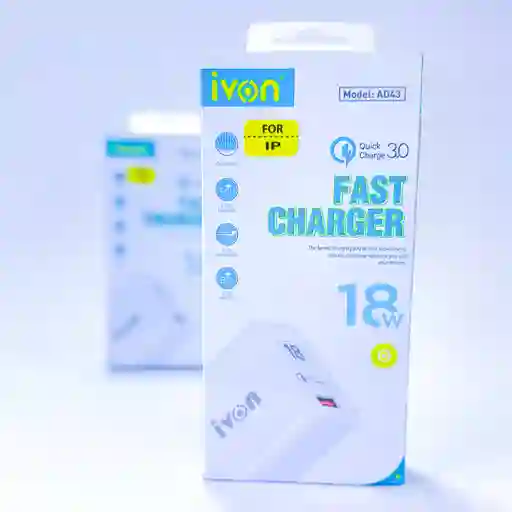 Cargador Ivon Ad43 Ligthning 18w