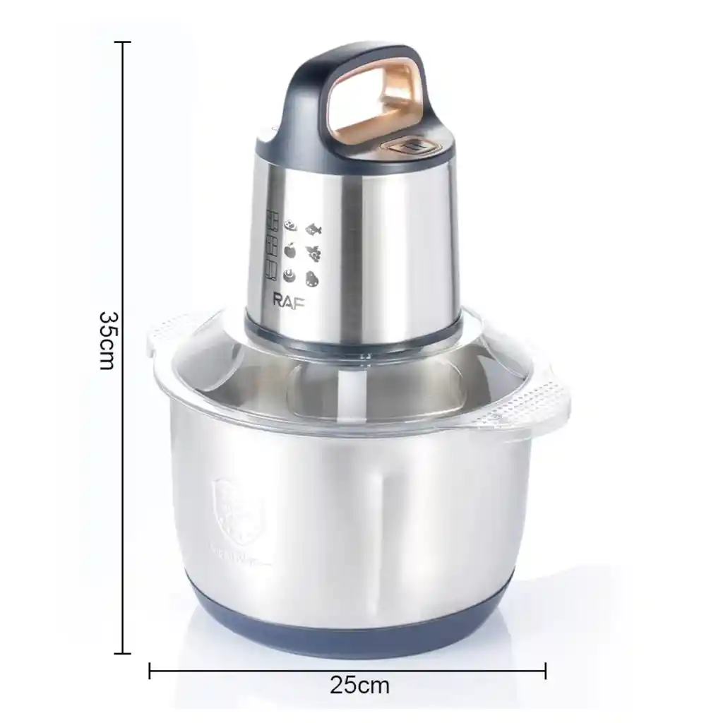 Procesador Alimentos Picadora Eléctrica Potente 5litros Raf