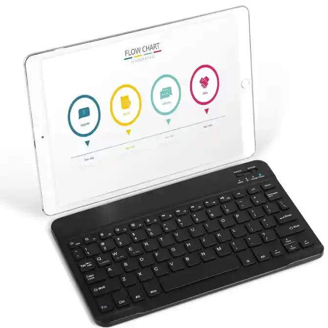 Kit De Teclado Y Mouse Bluetooth 10 Pulgadas Negro