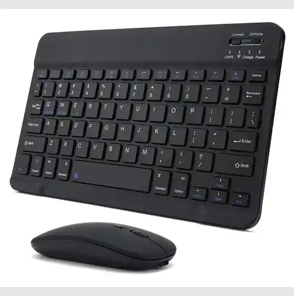 Kit De Teclado Y Mouse Bluetooth 10 Pulgadas Negro