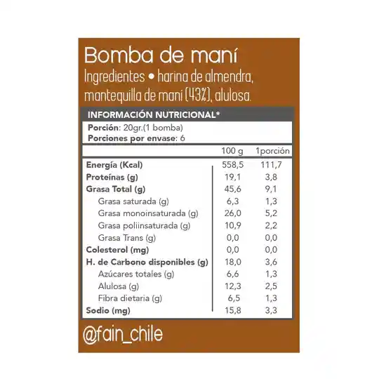 Galletas Bomba Maní