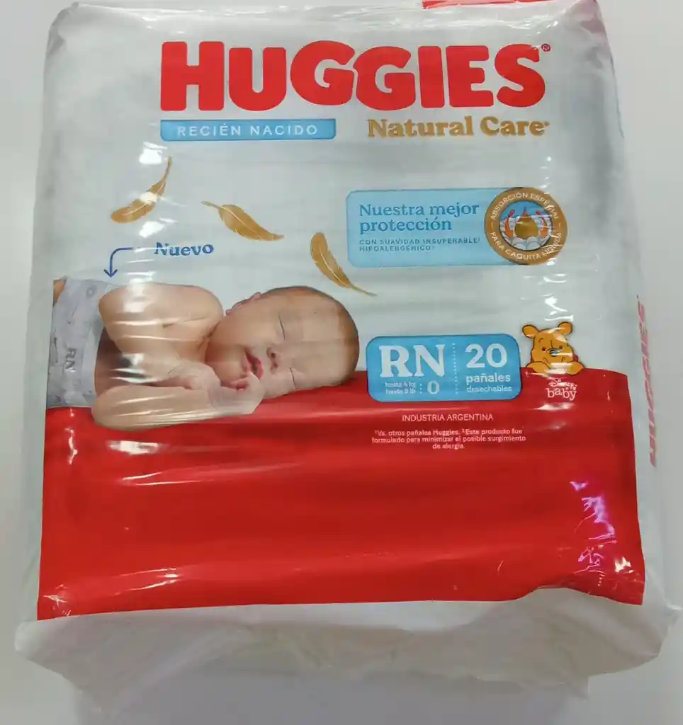 Huggies Natural Care Pañales Talla Rn 20 Un.