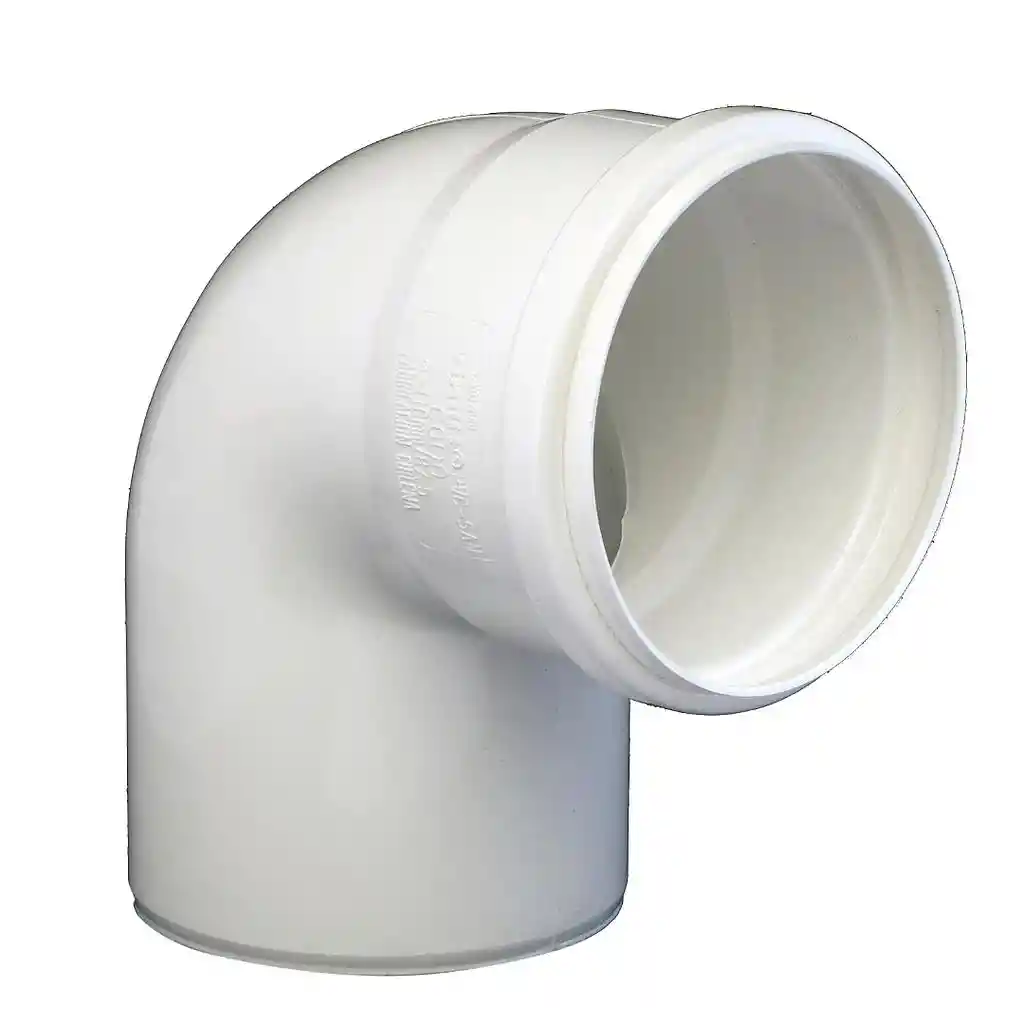 Codo Pvc Sanitario 110x87.5° Blanco Con Goma