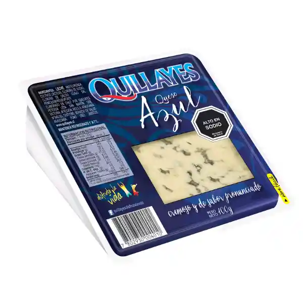 Queso Quillayes Azul Envasado En Trozo 100grs