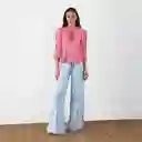 Blusa Vichy Lazos Roja Xs Mujer Raindoor