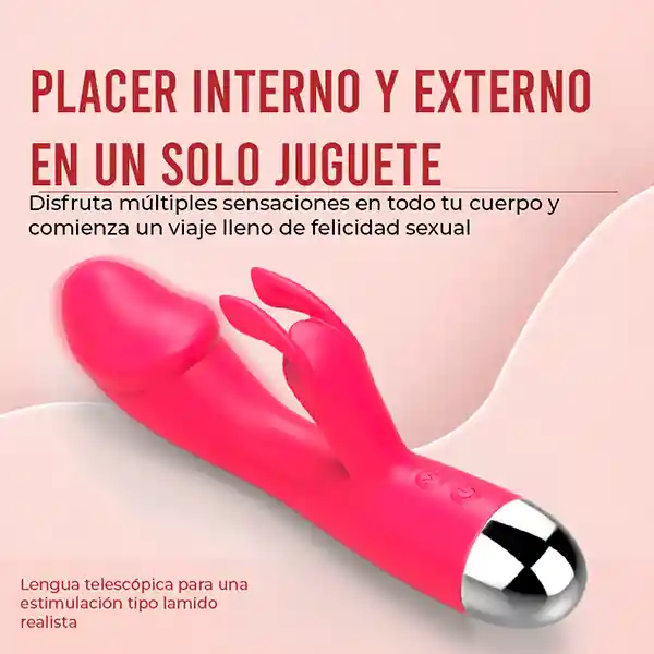 Vibrador Punto G Con Estimulador De Clítoris De 16.2cm