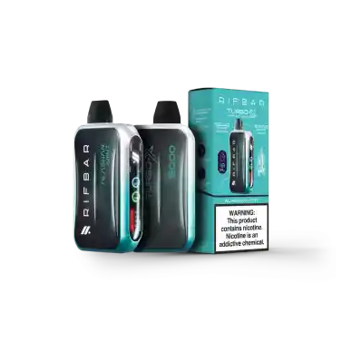 Rifbar Turbo X Vape Desechable 15000 Puffs – Alaskan Mint 4.5 % Nicotina / Rifbar Turbo X Disposable Vape 15000 Puffs – Alaskan Mint 4.5 % Nicotine