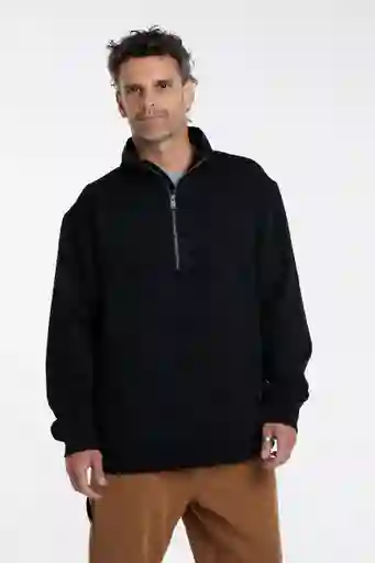 Poleron Half Zip Negro Toke M