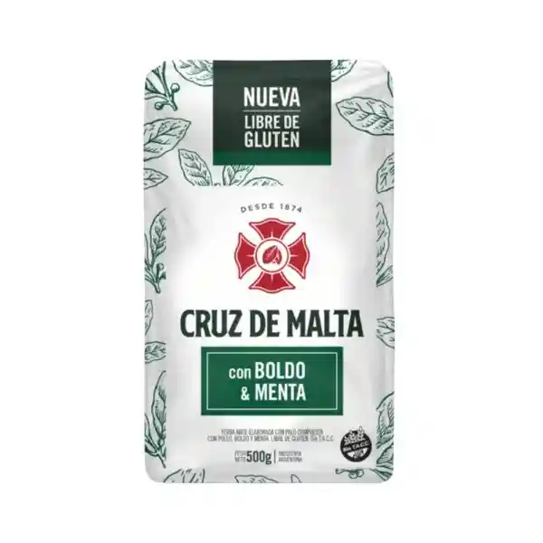 Yerba Mate Cruz De Malta Con Menta Y Boldo 500 Grs