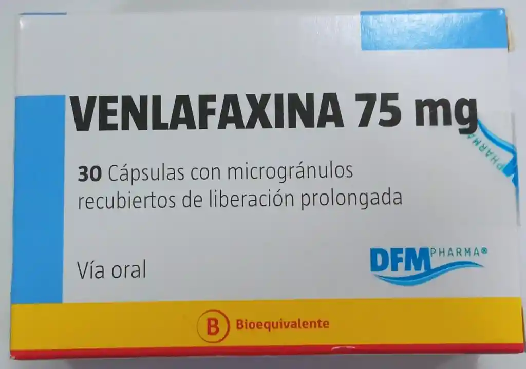 Venlafaxina 75 Mg X 30 Capsulas De Liberacion Prolongada