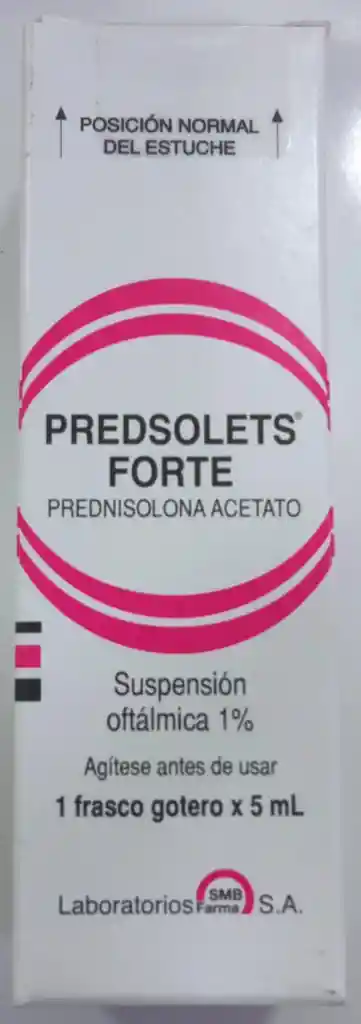 Predsolets Forte ( Prednisolona Acetato) 1% 5 Ml