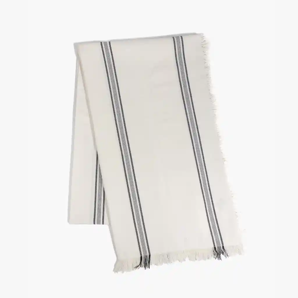 Mantel Con Líneas 180 X 300 Cm Blanco