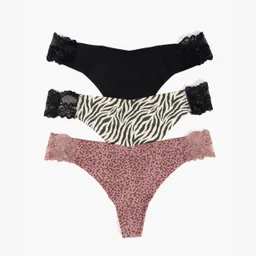 Set 3 Colaless Dreamy Con Encaje Xl Rosado