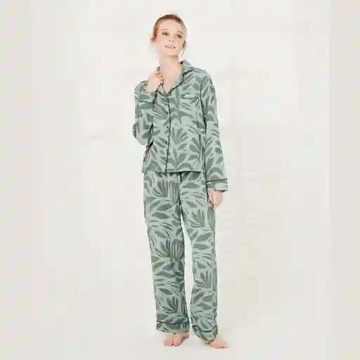 Pijama Dreamy Hojas S Verde
