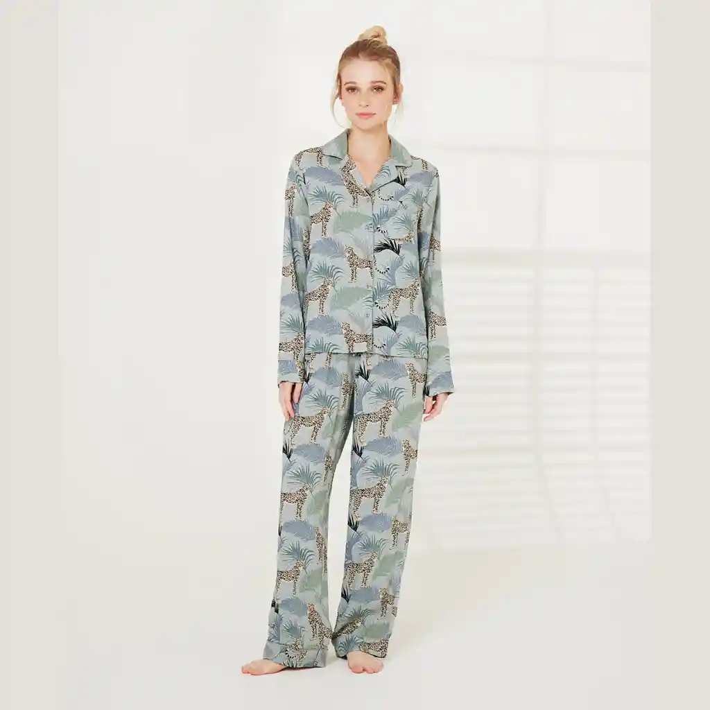 Pijama Dreamy Selva Tigres L Celeste