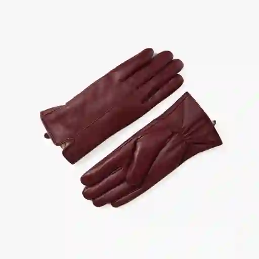 Guantes Cuero Extra Suave S/m Burdeo