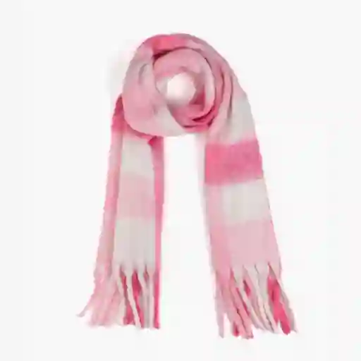 Bufanda Con Cuadros Rosado