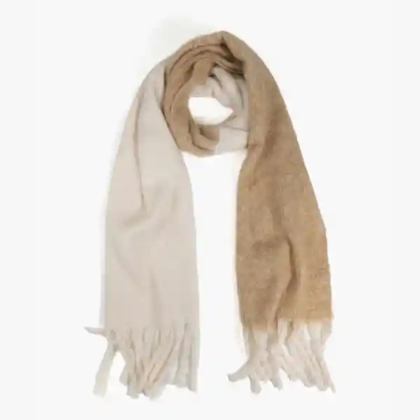 Maxi Bufanda Bicolor Beige