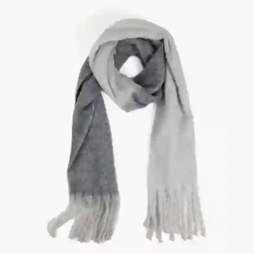 Maxi Bufanda Bicolor Gris Claro