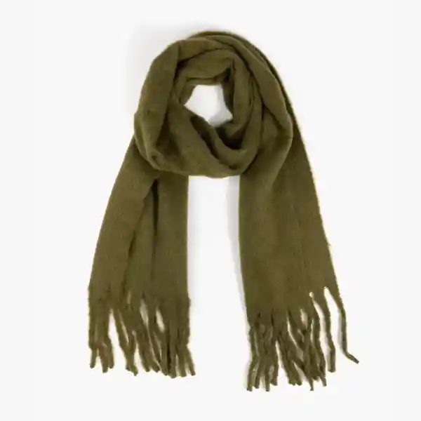Maxi Bufanda Unicolor Verde Musgo