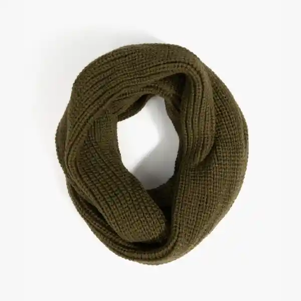 Bufanda Infinito Tejido Verde Musgo