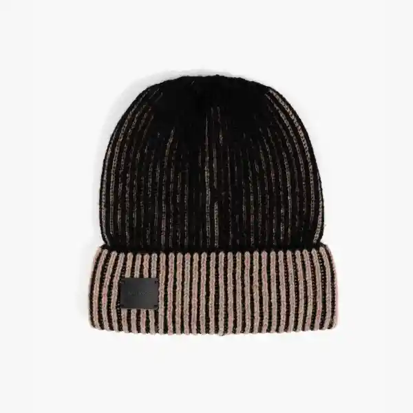 Gorro Líneas Tejidas Negro