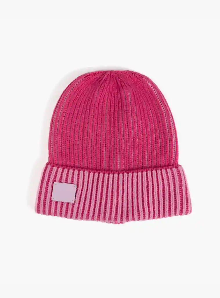 Gorro Líneas Tejidas Fucsia