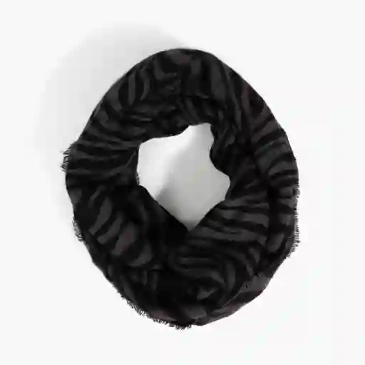 Bufanda Infinito Cebra Gris