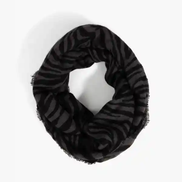 Bufanda Infinito Cebra Gris