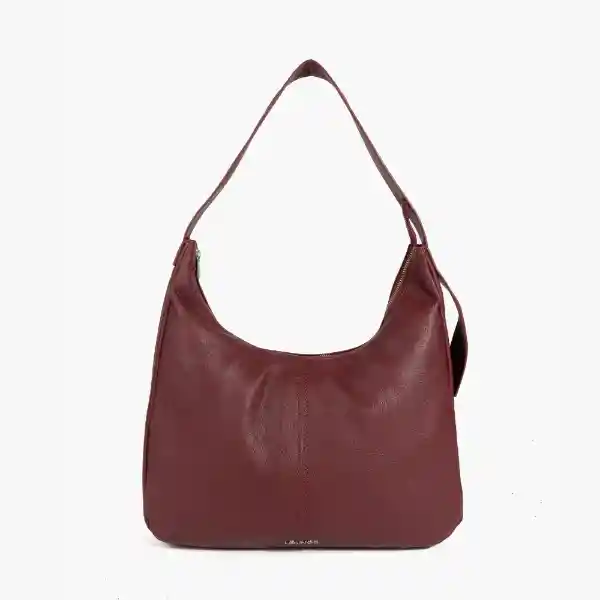 Cartera De Hombro Notebook Diseño Costuras Burdeo