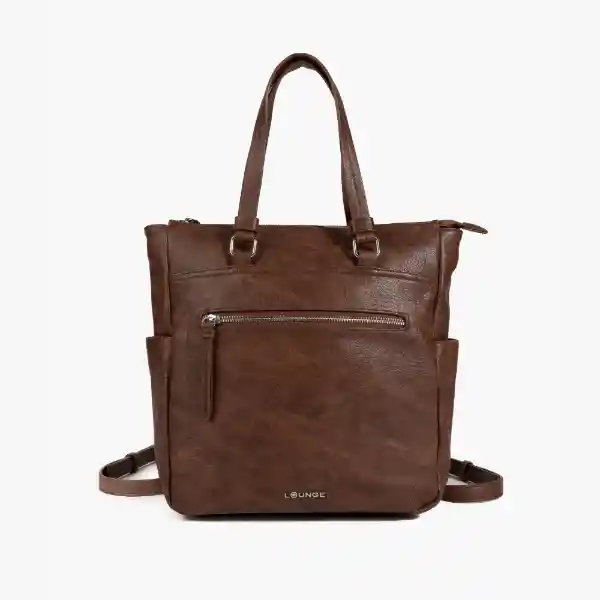 Mochila Cuero Café