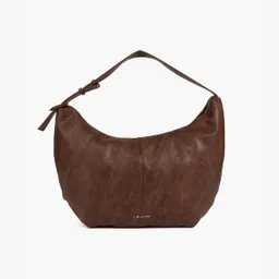 Cartera De Hombro Cuero Café