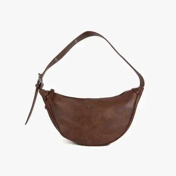 Cartera De Hombro Cuero Café