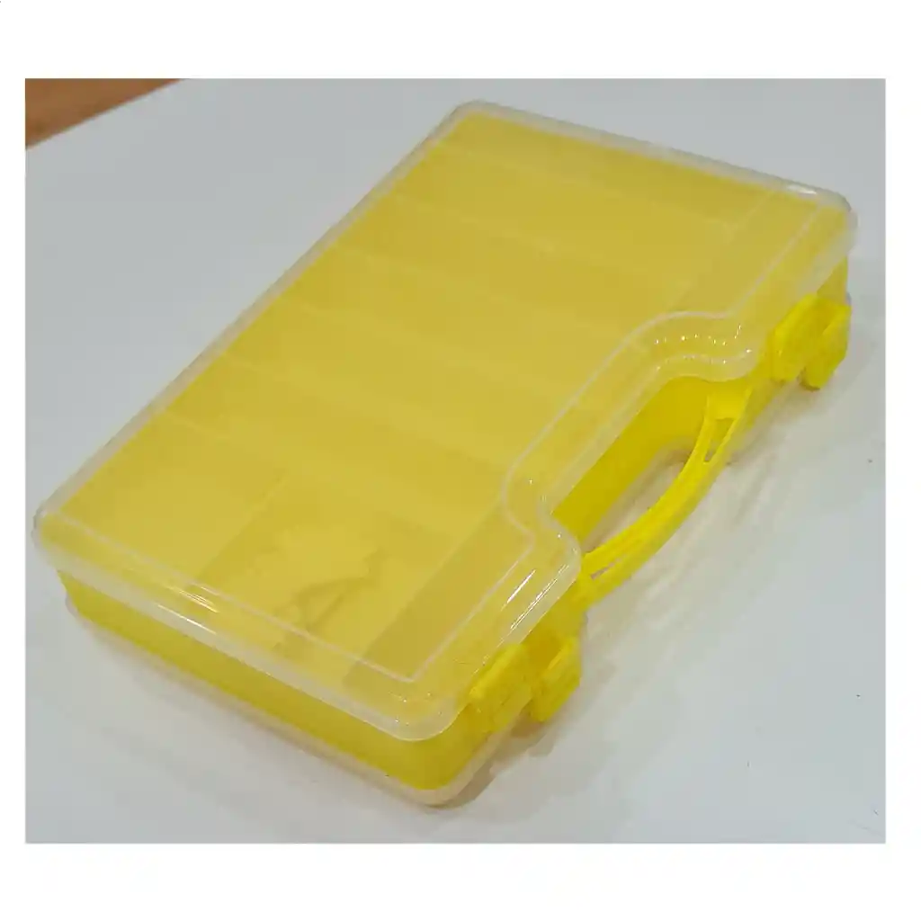 Caja Mosquera Silver Wave 20 Compartimientos Amarilla 500gr 29x19x6cms