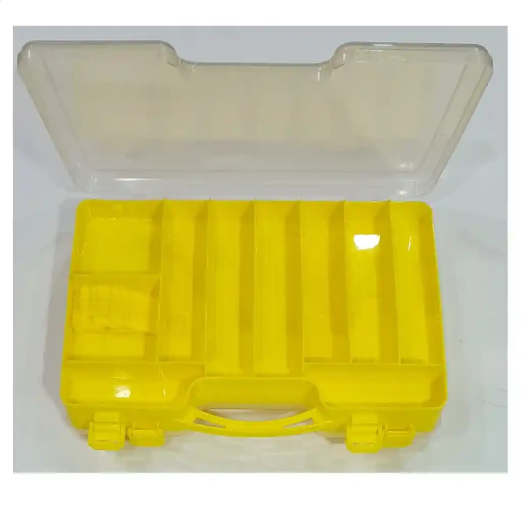 Caja Mosquera Silver Wave 20 Compartimientos Amarilla 500gr 29x19x6cms