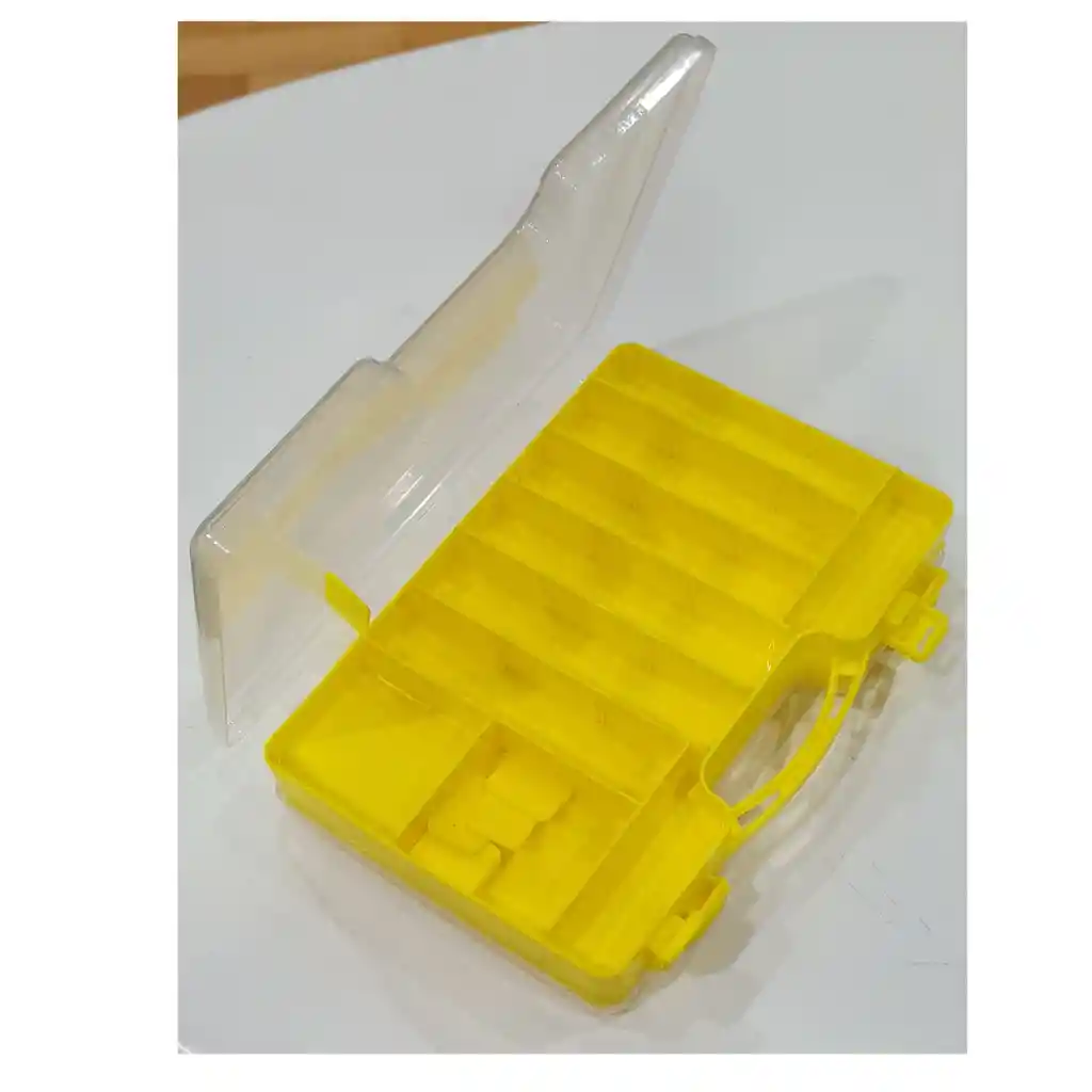 Caja Mosquera Silver Wave 20 Compartimientos Amarilla 500gr 29x19x6cms