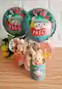 Tazón De Pascua Con Dos Paletas Y Peluche