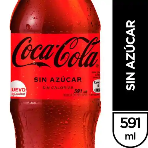 Coca-cola Sin Azucar Bebida Gaseosa En Botella 591cc