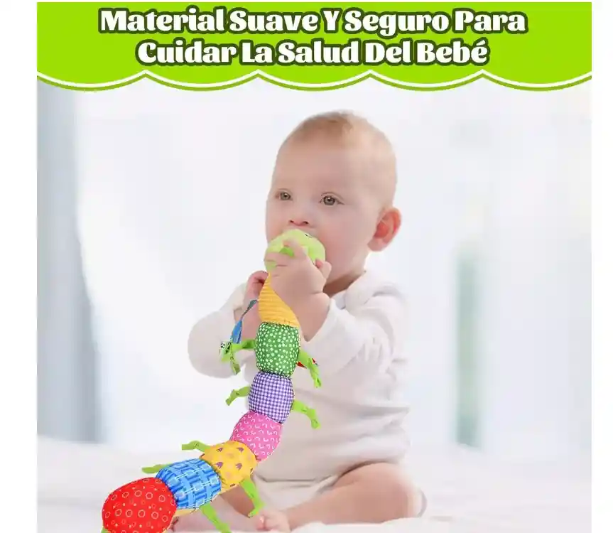 Peluche Gusano Sensorial Oruga Niños Multicolor Infantil