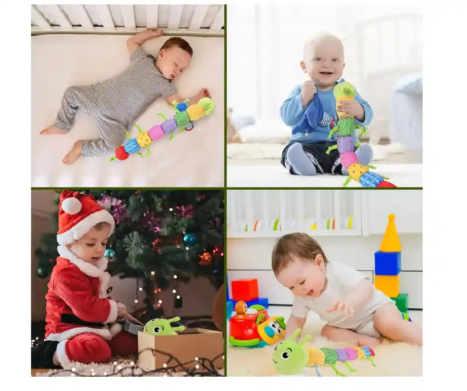 Peluche Gusano Sensorial Oruga Niños Multicolor Infantil