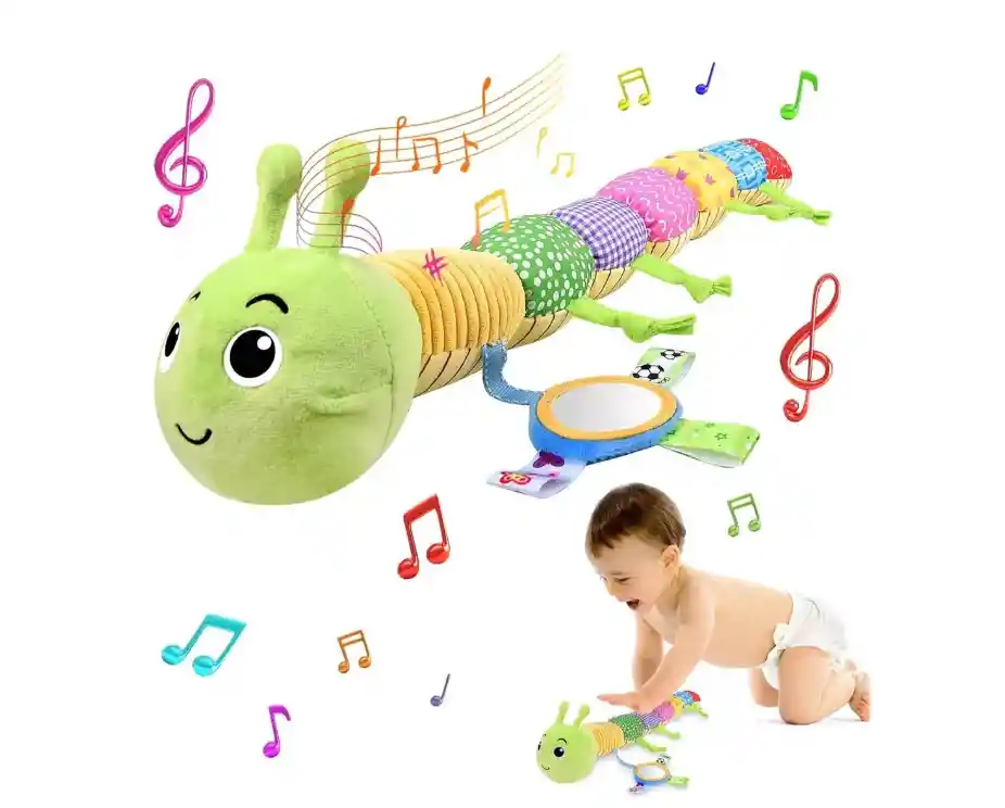 Peluche Gusano Sensorial Oruga Niños Multicolor Infantil