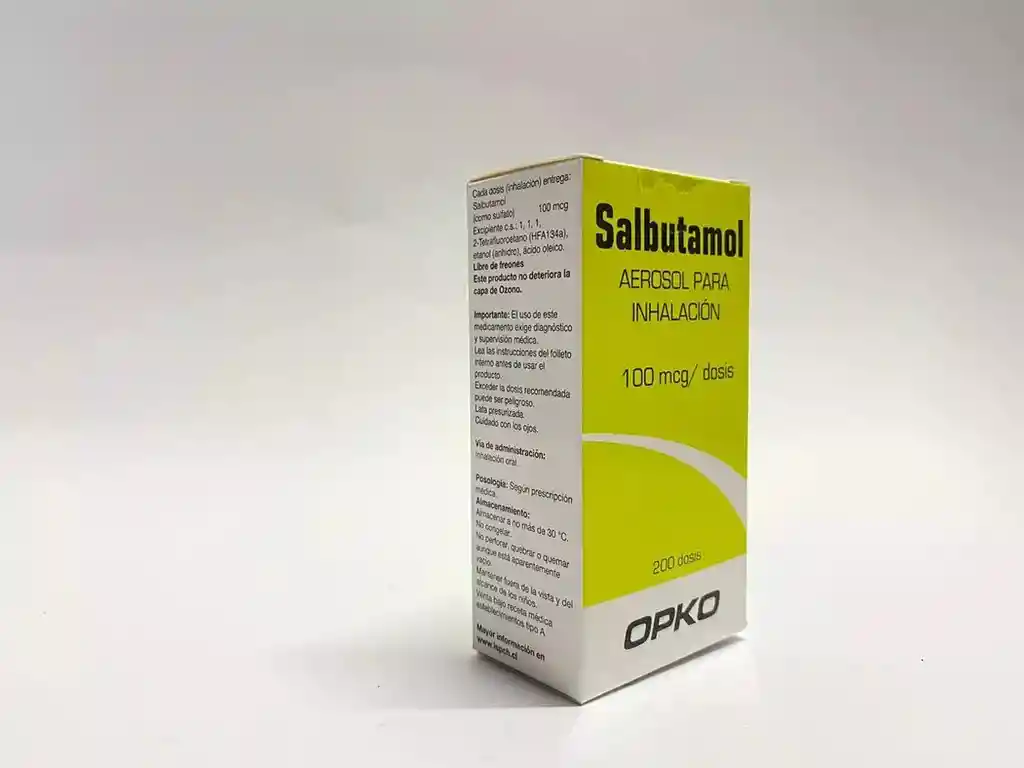 Salbutamol Aerosol Para Inhalación 100 Mcg/dosis