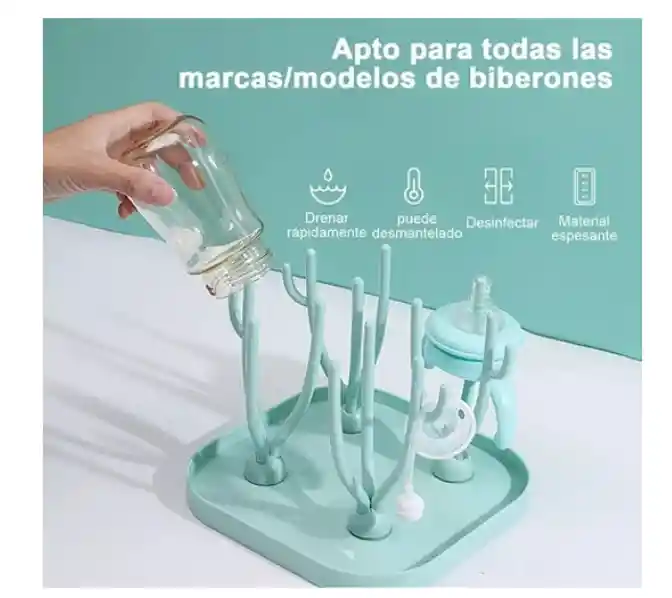 Escurridor De Mamaderas Con Bandeja De Secado