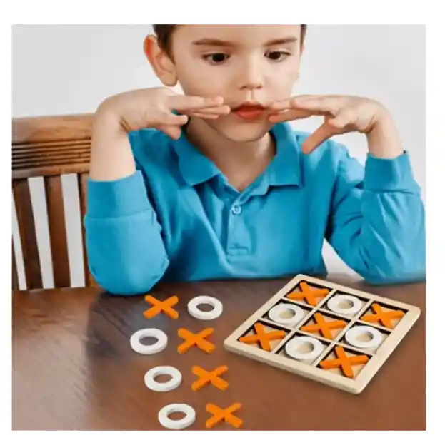 Juego De Mesa Clásico Juego Del Gato En Madera X Y 0