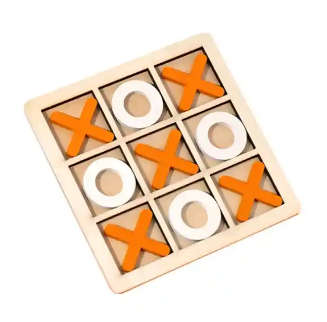 Juego De Mesa Clásico Juego Del Gato En Madera X Y 0