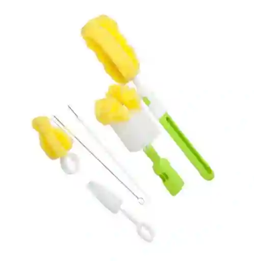 Limpiador De Mamadera Cepillos Verde 5 Piezas