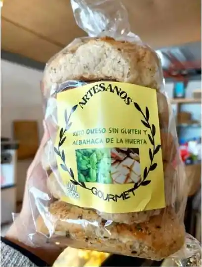 Pan Keto Queso Y Albahaca Artesanos Gourmet