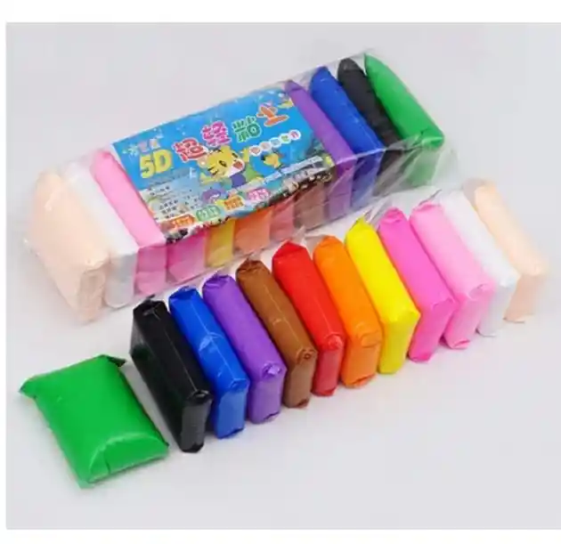 12 Masas Moldeable Slime Colores Arcilla Moldeable Plastilin